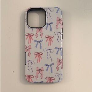 Casely Blue Pink Bow 16 Pro Max Case